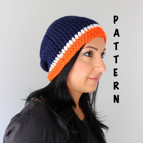 It's been a while since I have posted a new pattern and since football season is right around the corner, how about the Team Beanie pattern. Super easy and you can make this in any team colors you like, or even solid colors if you are like me and not a sports fan :-) Since I am in Chicago, Crochet Football Beanie, Crochet Football Hat, Mens Crochet Beanie, Crochet Football, Beanie Crochet Pattern, Tree Skirt Pattern, Hat Patterns Free, Crochet Cozy, Crochet Hat Free