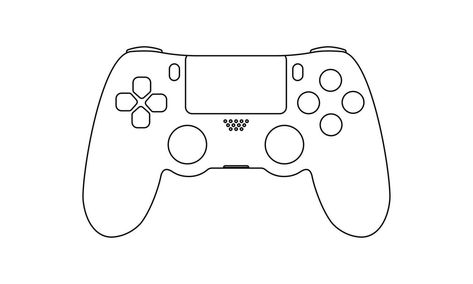 Ps5 Controller, Outline Drawing, Gaming Controller, Outline Drawings, Game Controller, Vector Design, Video Game, Vector Art, Video Games