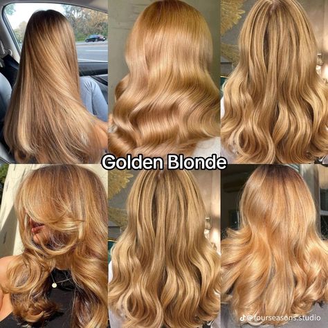 Full Honey Blonde Hair, Warm Hair Color Ideas Blonde, Blond Honey Hair, Warm Autumn Blonde Hair, Blonde Hair Color Ideas For Fall, Harvest Blonde Hair, Level 7 Blonde Hair, Honey Blonde Hair Inspiration, Warm Autumn Hair Color Blonde