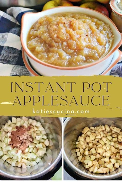 Healthy Mom Meals, Pressure Cooker Applesauce, Instant Pot Applesauce, Applesauce Recipe, Pressure Cooking Recipes, Vegan Instant Pot Recipes, Easy To Make Snacks, Vegetarian Instant Pot, Apple Sauce Recipes