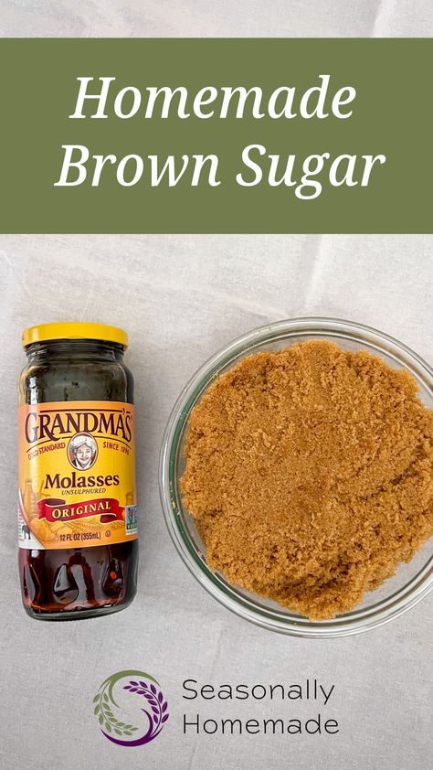 Why buy brown sugar when you can make it at home? Learn how to create homemade brown sugar with just two simple ingredients! It’s easy, cost-effective, and adds extra richness to your baking. #HomemadeBrownSugar #DIYBaking #Homemade Molasses Substitute, Diy Brown Sugar, Brown Sugar Recipe, Homemade Brown Sugar, Make Brown Sugar, Brown Sugar Recipes, How To Make Brown, Homemade Spices, Diy Baking