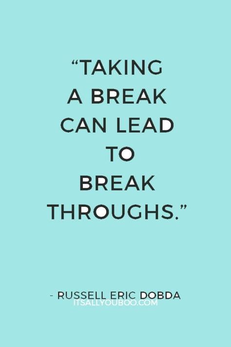 "Taking a break can lead to breakthroughs" ― Russell Eric Dobda. Can you actually focus better using a timer app? Click here to use the Pomodoro Technique for time management, including ideas for your 5 minute breaks. Plus, get your FREE printable daily and weekly planner. #StayFocused #ProductivityTips #GetMoreDone #ToDoList #TimeManagement #Organization #SingleTasking #MultiTasking #Distraction #Productivity #Productive #Success #InspirationalQuote Quotes On Time Management, How To Schedule Your Day Time Management, Manage Your Time, Business Rules Quotes, 8/8/8 Time Management, Productivity Tips Time Management, Beautiful Quotes Inspirational, Small Business Owner Quotes, Innovation Quotes