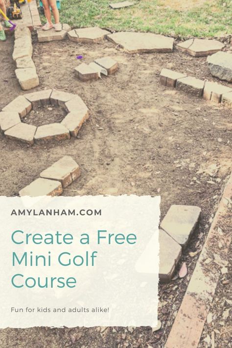 How To Build A Putt Putt Course, Miniature Golf Course Ideas, Mini Putt Putt Backyard, Home Putt Putt Course, Backyard Putt Putt Golf Diy Ideas, Diy Mini Golf Course Ideas Outdoor, Diy Backyard Putt Putt, Diy Putt Putt Course, Put Put Golf Course Diy