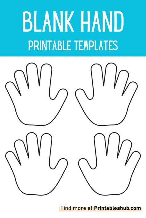 Free Printable Blank Hand Template [PDF] Blank Hand Template, Hand Template, Hand Outline, Veterans Day Activities, About Blank, Fall Lessons, Daycare Crafts, Helping Hand, Printable Crafts