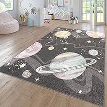 Space With Planets, Planets And Stars, Space Rugs, Space Universe, Space Nursery, Kids Rug, Flooring Materials, Yellow Rug, Kids Playroom