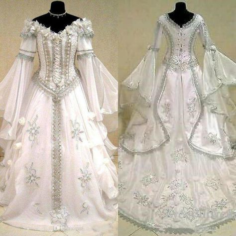 Medieval Wedding Dresses Witch Celtic Tudor Renaissance Costume Victorian Gothic Holloween Lace-up Corset Wedding Gown Plus Size Wedding Dress Beach Bridal Wedding Gown Plus Size Wedding Dresses Online with $220.83/Piece on Queenshoebox's Store | DHgate.com Medieval Wedding Dresses, Wedding Gown Plus Size, Viking Wedding Dress, Corset Wedding Gown, Victorian Gothic Wedding, Celtic Wedding Dress, Medieval Wedding Dress, Long Sleeve Bridal Gown, Off Shoulder Wedding Dress