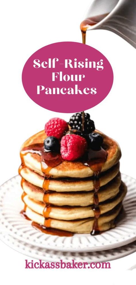 Pancake Recipe Using Self Rising Flour, Self Rising Flour Pancakes, Homemade Self Rising Flour, Homemade Chocolate Chip Pancakes, Best Pancake Mix, Breakfast Pancakes Recipe, Crispy Pancakes, Pancake Mix Recipe, Fluffy Pancake Recipe