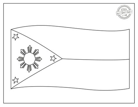 Enjoy these shining Philippine flag coloring pages. Download the Philippine coloring sheets, grab your crayons, and color away! Philippine Flag Coloring Sheet, Flag Drawing, Colorful Borders Design, Polka Dots Wallpaper, Flag Coloring Pages, Colorful Borders, Borders Design, Dots Wallpaper, Flag Colors