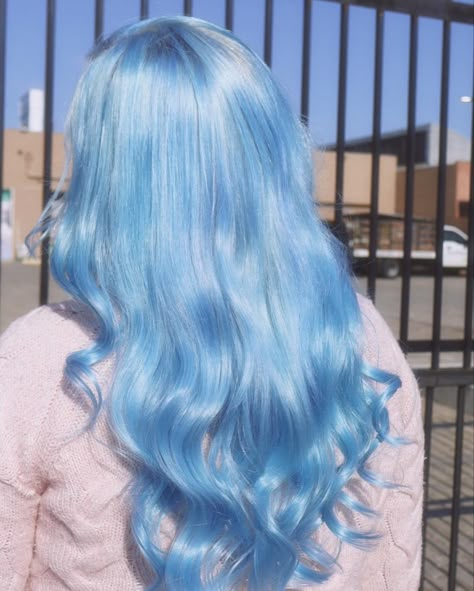 Sky Blue Hair, Blue Hair Aesthetic, Fox Hair Color, Arctic Fox Hair Color, Light Blue Hair, Fox Hair, Pretty Rainbow, Rainbow Hair Color, Creative Hair Color