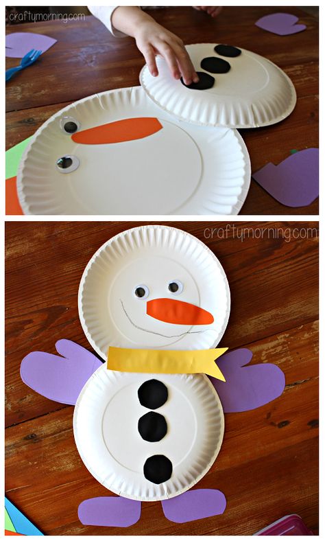 Preschool Exercise, Snowman Theme, Santa Party, January Crafts, Snowman Craft, December Crafts, Christmas Crafts For Toddlers, Cute Diy Projects, Preschool Christmas Crafts