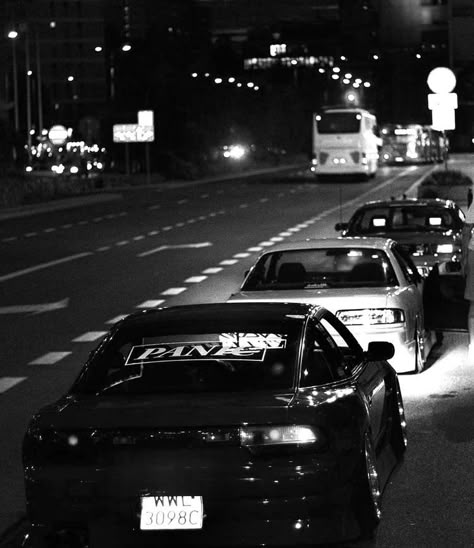 Jdm Dark Wallpaper, Black And White Jdm Aesthetic, Black And White Cars Aesthetic, Black Jdm Wallpaper, Jdm Black And White, Black Jdm Cars, Black And White Car Aesthetic, Jdm Widget, Black And White Car Wallpaper