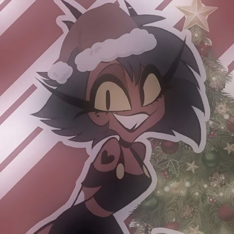 Millie Helluva Boss Aesthetic, Christmas Icon Aesthetic, Helluva Boss Pfp, Helluva Boss Millie, Millie Helluva Boss, Pfp Christmas, Millie Helluva, Sallie Mae, Icon Christmas