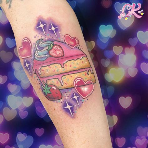 Cupcake Tattoos, Pink Tattoo, Kawaii Tattoo, Back Of Shoulder Tattoo, Incredible Tattoos, Tattoo Magazines, New School Tattoo, Baby Tattoos, Dream Tattoos