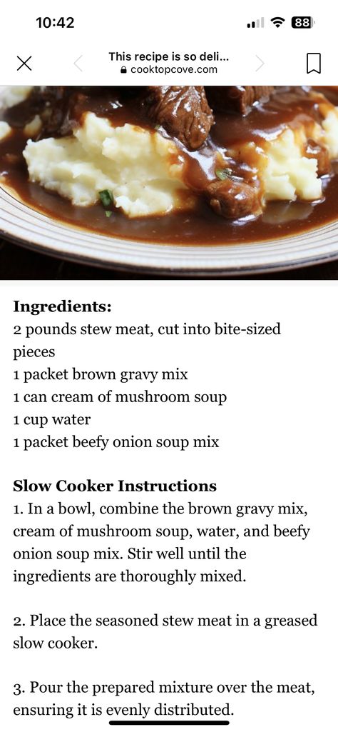 Brown Gravy Recipe Easy, Brown Gravy Recipe, Rump Roast, Easy Gravy Recipe, Kitchen Bouquet, Crockpot Recipes Beef Stew, Brown Gravy Mix, Beef Stew Crockpot, Easy Cream