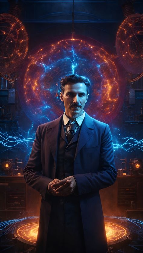 Nikola Tesla Wallpaper, Nikola Tesla Art, Carne Griffiths, Concept Vehicles Sci Fi, Nicolas Tesla, Education Poster Design, Dynamic Composition, Gentleman Aesthetic, Tesla Coil