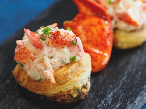 Recipe: Luxe lobster puffs | Vancouver Sun Puff Recipe, Lobster Meat, Food Reviews, Local Food, Puff Pastry, Christmas Dinner, Vancouver, Pastry, Chef