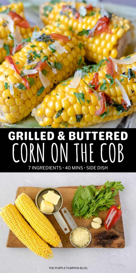 Get ready to savor the flavors of summer with this recipe for Grilled Corn on the Cob slathered with luscious herb and Parmesan butter. This flavorful side dish is the perfect addition to any barbecue or outdoor gathering. Cauliflower And Broccoli Cheese, Parmesan Butter, Grilled Corn On The Cob, Creamy Garlic Mushrooms, Food Scales, Hot Corn, Buttered Corn, Outdoor Gathering, Dinner Party Menu