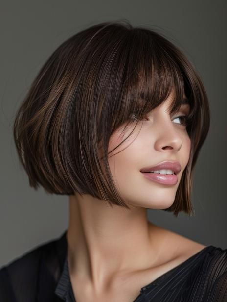 Angled Bob Haircut, Line Bob, Angled Bob Haircuts, A Line Bob, Tiktok Makeup, Haircut 2024, Easy Hairstyles For Thick Hair, Summer Haircuts, Bob Haircut With Bangs