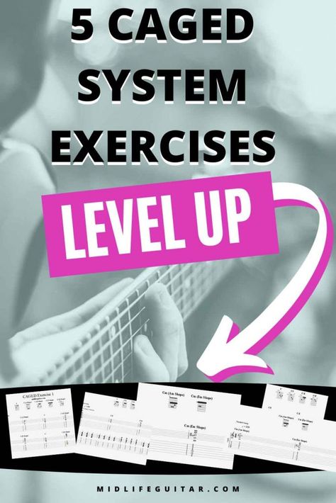 By now, you may be familiar with - or at least heard of - the CAGED System. CAGED is a five-pattern system based on the… Guitar Intervals, Caged System, Basic Music Theory, Guitar Exercises, Guitar Lessons Tutorials, Basic Guitar Lessons, Music Theory Guitar, Online Guitar Lessons, Beginner Guitar