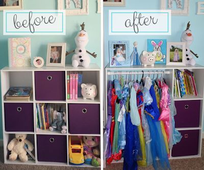 Diy Dress Up Station, Toy Storage Diy, Kids Toy Storage Diy, Slime Tutorial, Girls Bedroom Storage, Dress Up Stations, Teen Wall, Dress Up Closet, Dress Up Storage