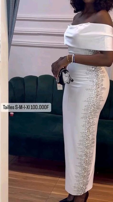 White Couture Outfit, Casual Lace Outfit, Dinner Dress Classy Elegant, Yakoema Fashion, Latest Wedding Gowns, White Lace Dress Short, African Bridal Dress, Dinner Gowns, Classy Short Dresses