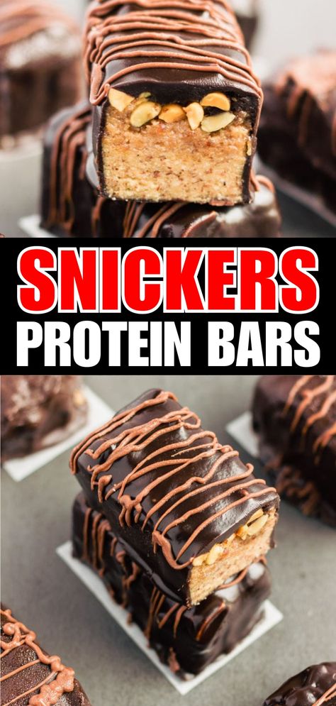 Craving a sweet treat without the guilt? Check out this Snickers Bars recipe! These homemade protein bars are packed with all the gooey, nutty goodness you love, minus the sugar overload. Made with wholesome ingredients, they’re the perfect snack to keep you fueled and satisfied. Whip up a batch and indulge in a healthier version of your favorite candy bar. Trust me, your taste buds and waistline will thank you! Sugar Free Protein Bars, Snickers Protein Bar, Snickers Bars Recipe, Healthy Snickers, Snickers Protein, Homemade Protein Bars, Real Food Snacks, Best Protein Bars, High Protein Bars