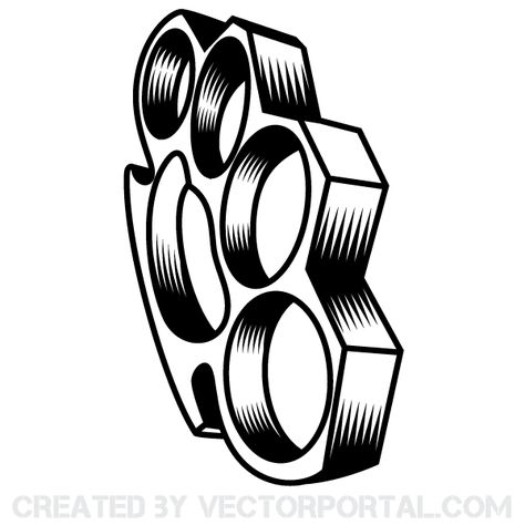 Brass Knuckles Weapon Vector