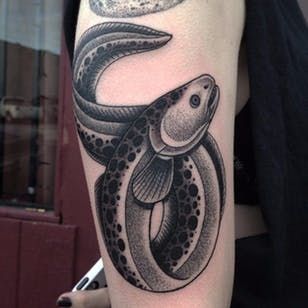 Eel Tattoo Design, Eel Tattoo, Octopus Tattoo, Full Body Tattoo, Instagram Tattoo, Sleeves Ideas, Book Tattoo, American Traditional Tattoo, Design Image