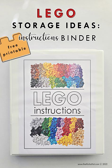 We are huge Lego fans! Learn how to store all your Legos and organize Lego bricks for easy access and easy pick up. This easy DIY Lego table makes building more fun and doubles as a Lego storage system. Organizing Legos can be a lot of work, but check out our cheap and easy ideas for organizing Lego bricks. We've got a few different Lego storage systems that you'll love along with FREE Lego labels for organing Lego bricks by color. Check out our free Lego instruction books organizing binder. Organizing Lego Instruction Books, Lego Cube Storage Ideas, Organizing Legos Best Way To, Clever Lego Storage Ideas, Lego Instruction Book Storage, Lego Booklet Storage, How To Store Lego Instruction Books, How To Store Legos Storage Ideas, Cheap Lego Storage Ideas