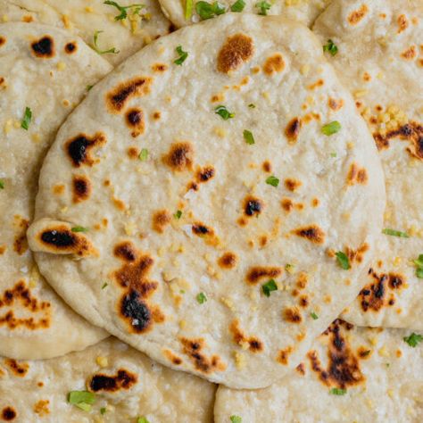 Sourdough Discard Naan, Gf Flatbread, Naan Flatbread Recipes, Recipes With Naan Bread, Sourdough Starter Discard Recipe, Walnut Shrimp, Easy Sourdough, Honey Walnut, Naan Recipe