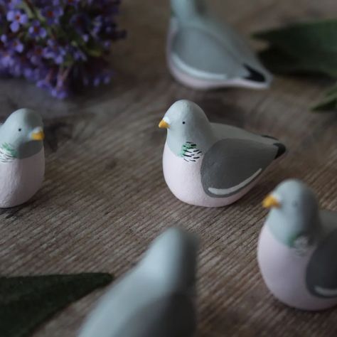 Chubby pidge boi's just gone in the shop. . . #clay #clayart #woodpigeon #airdryclay #sculpture #claysculpture #artsandcrafts #animalart #pottery #potteryanimals #wildlife #clayanimals #cute #cuteanimals #figures #figurines #ornaments #miniature #miniatures #miniaturesculpture #miniatureanimals #minis #totem #wildlifeart #etsy #etsyuk #fallingfauna Wood Pigeon, Pottery Animals, Clay Animals, Miniature Animals, Clay Sculpture, Wildlife Art, Air Dry Clay, Clay Art, Animal Art