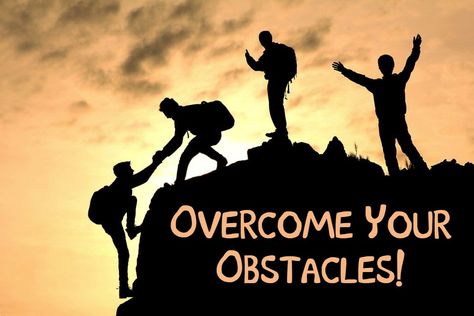 Obstacles are overcome when you start to arm yourself with faith, determination and perseverance! Introvert Quotes, Team Success, Scrapbook Sketches, Life Is An Adventure, Team Building, Human Silhouette, Climbing, Royalty Free Stock Photos, Motivational Quotes