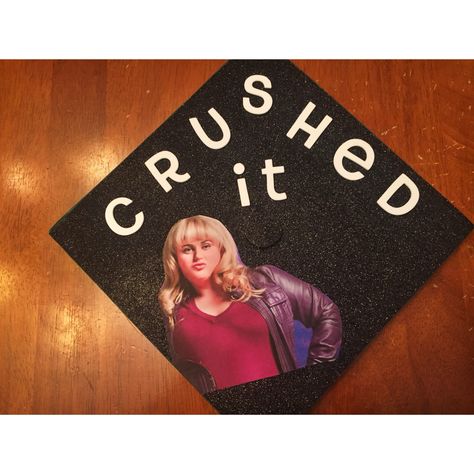 #graduationcap CRUSHED IT GRADUATION CAP 2016 FAT AMY Acting Graduation Cap, Jersey Shore Graduation Caps, Tv Show Graduation Cap, Pitch Perfect Graduation Cap, High School Graduation Cap Designs Funny, Graduation Memories Ideas, Graduation Cap Designs Funny, It Graduation Cap, Funny Grad Cap Ideas