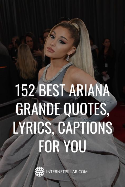 Ariana Grande Motivational Quotes, Ariana Grande Senior Quotes, Ariana Grande Lyrics Captions, Ariana Grande Captions, Ariana Grande Quotes Lyrics, Famous Lyrics Quotes, Quotes Ariana Grande, Ariana Quotes, Bestfriend Captions For Instagram