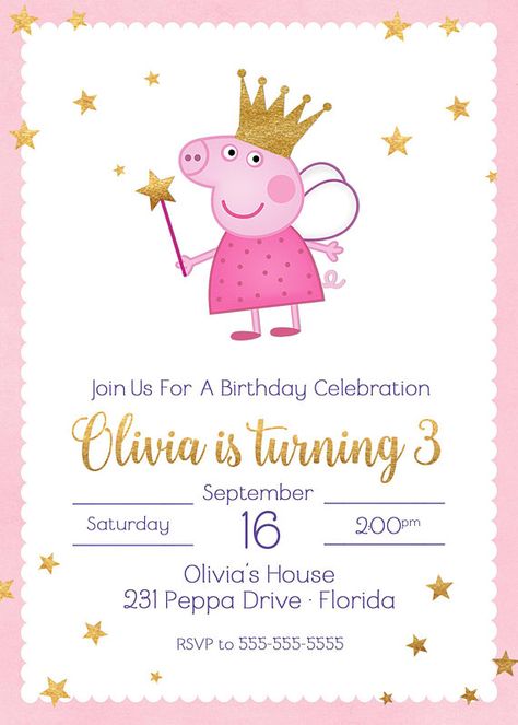 Peppa Pig Invitation Peppa Invitation Digital Invitation Peppa Pig Party Invitations, Peppa Invitation, Peppa Pig Birthday Invitations Template, Peppa Pig Invite Template, Peppa Pig Invitation Free Download, Pink Birthday Invitations Peppa Pig, Peppa Pig Invitation, Pig Birthday Decorations, Pig Birthday Theme