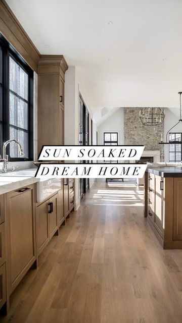 Melissa Manzardo Hryszko on Instagram: "This kitchen is a true sun-soaked haven! With large windows that let in an abundance of natural light, every detail shines beautifully. The white oak cabinets and expansive island create a warm and inviting atmosphere, perfect for family gatherings or casual meals. Top-of-the-line appliances and ample counter space make this kitchen as functional as it is stunning. It’s a bright, welcoming space that is the heart of the home.   #kitchendesign #dreamkitchen #kitcheninspo #kitchengoals #dreamhome #housegoals" Large Functional Kitchen, Historical Building Renovation, White Oak Cabinets, New England House, England House, Built In Entertainment Center, Woodland House, Building Renovation, Farmhouse Ideas