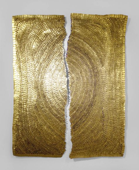 Dos Mitades V (Two Halves V) | From a unique collection of sculptures at https://www.1stdibs.com/art/sculptures/ Weaving Ideas, Contemporary Abstract Art, Art Sculptures, Figurative Sculpture, Types Of Art, Abstract Artists, Hanging Art, Gold Paint, Abstract Wall