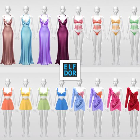 Patreon Content - June Collection 1 - ELFDOR Sims 4 Clothing Accessories Cc, Elfdor Sims 4 Cc, Clothes Cc, Sims Clothes, Cc Clothes, Sims Ideas, Sims 4 Cas, Cc Sims, Clothing Tags