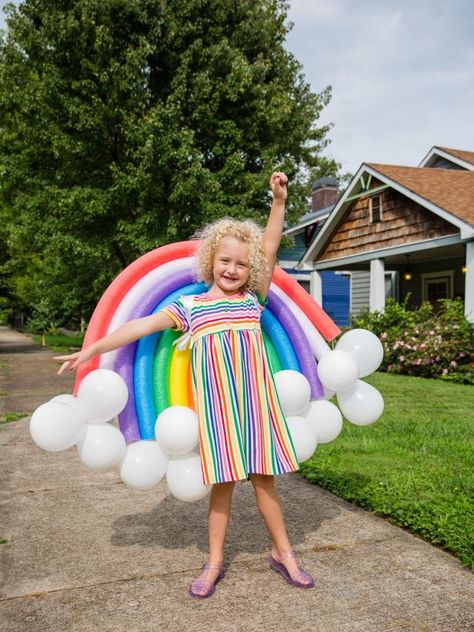 31 Awesome Toddler Halloween Costumes - Happy Toddler Playtime Last Minute Diy Costumes, Easy Halloween Costumes Kids, Rainbow Costumes, Handmade Halloween Costumes, Diy Halloween Games, Kids Homemade, Diy Halloween Costumes For Kids, Diy Costumes Kids, Games Diy