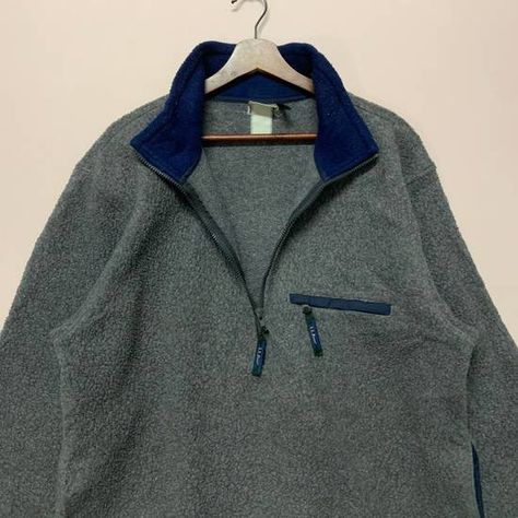 Vintage Vintage L.l.bean Quarter Zip Fleece Sweater Jacket | Grailed Vintage Quarter Zip, Patagonia Quarter Zip, Quarter Zip Men, Fleece Outfit, Quarter Zip Fleece, Fall Clothes, Men's Tops, Fleece Sweater, Affordable Clothes