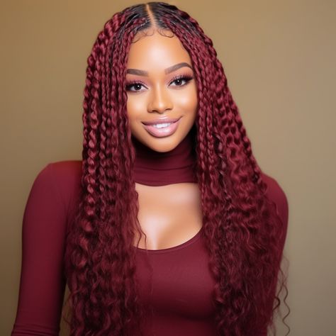 100% Human Hair Burgundy Deep Wave, Hair Burgundy, High Quality Wigs, Burgundy Hair, Hair Solutions, Braiding Hair, Deep Wave, 100 Human Hair, Hair Products