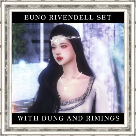 Sims 4 Medieval Headpiece, Sims 4 Medieval Crown, Sims 4 Elf Hair, Lord Of The Rings Necklace, Euno Sims, Ts4 Medieval, Sims4 Custom Content, Elven Hairstyles, Elf Crown