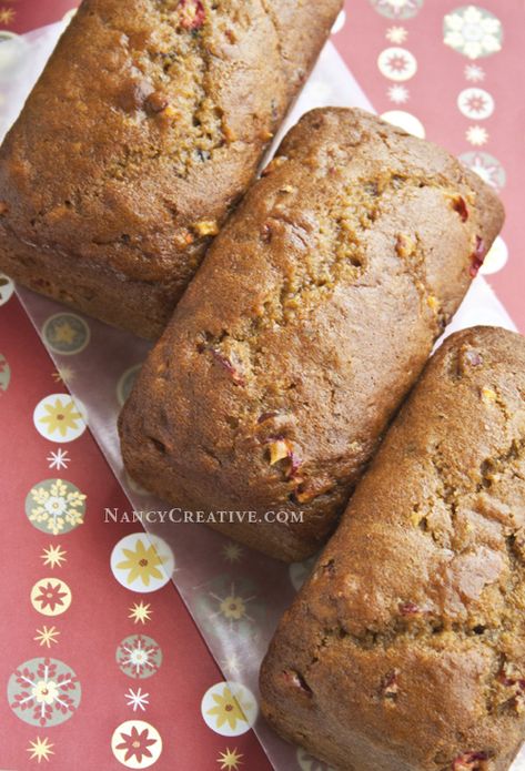 ncCranPumpBrd3nm Cranberry Mini Loaves, Cranberry Pumpkin Bread, Pumpkin Cranberry Bread, Cranberry Pumpkin, Mini Loaves, Pumpkin Chocolate Chip Bread, Pumpkin Cranberry, Mini Loaf, Christmas Cakes