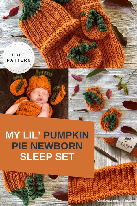 Crochet For Newborn Photo Shoot, Newborn Crochet Pumpkin Outfit, Crochet Newborn Pumpkin Hat, Crochet Newborn Pumpkin Hat Free Pattern, Crochet Baby Shower Gifts, Crochet Christmas Sweater, Crochet Baby Halloween, Baby Pumpkin Costume, Baby Hat And Mittens