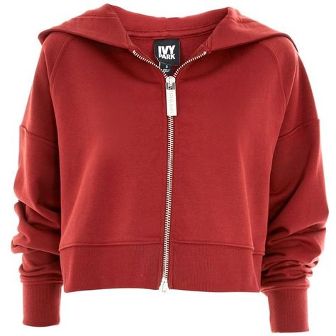 Crop Zip Through Hoodie by Ivy Park ($66) ❤ liked on Polyvore featuring tops, hoodies, jackets, rust, zip hooded sweatshirt, cotton hooded sweatshirt, hooded sweatshirt, red cropped hoodie and red crop top Red Crop Top Hoodie, Red Cropped Hoodie, Zip Through Hoodie, Red Crop Top, Crop Top Hoodie, Ivy Park, Sweatshirt Zipper, Crop Top Outfits, Topshop Outfit