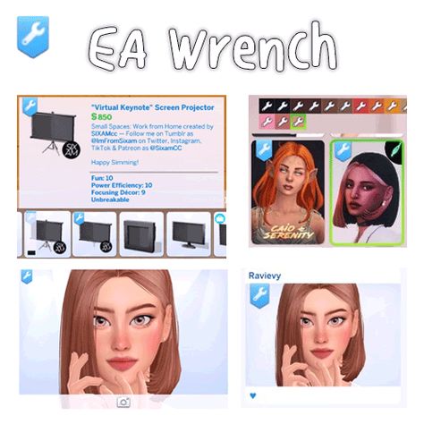 ✨ The SIMS 4 CC Wrench Override Part. 2 ✨ | Patreon Sims 4 Cc Wrench Override, Sims 4 Cursor Override, Sims 4 Cc Override, Sims 4 Cc Folder, Sims 4 Ideas, Color Swatch, Sims 4 Mods, Sims 4 Cc, The Sims 4