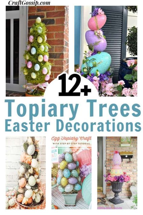 Easter is a time for celebrating renewal and new beginnings. As the weather starts to warm up and flowers begin to bloom, it’s a perfect opportunity to bring some festive cheer to your home with Easter decorations. If you’re looking … Read More... Easter Topiary Tree, Easter Topiary, Topiary Diy, Easter Egg Tree, Easter Wreath Diy, Egg Tree, Easter Stuff, Easter Egg Dye, Topiary Trees