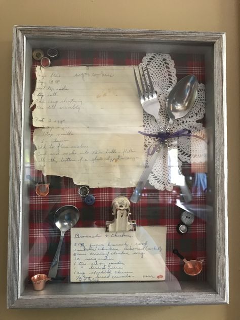 Old recipe display Old Recipe Display Ideas, Recipe Display Ideas, Food Displays, Old Recipes, Frame, Home Decor