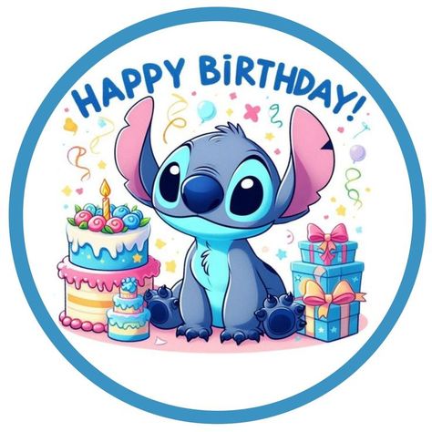 Happy Birthday Stitch Disney, Stitch Bday Cake, Lilo And Stitch Happy Birthday, Roblox Birthday Cake, Roblox Birthday, Lilo Y Stitch, Lilo Stitch, Stitch Disney, Lilo And Stitch