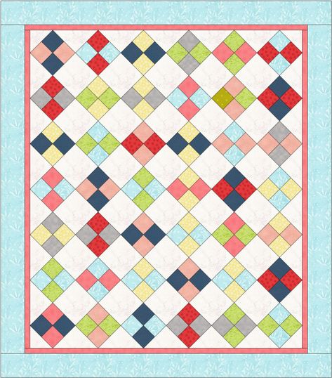 On Point Four-Patch Quilt Tutorial Four Patch Quilt Patterns, Patch Quilt Patterns, Scrappy Quilting, Binding A Quilt, Quilting Binding, 4 Patch Quilt, Quick Quilts, Diary Of A Quilter, Charm Square Quilt